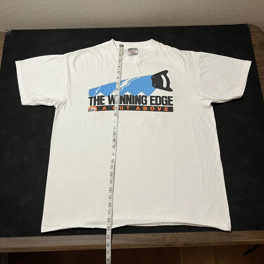 Vintage Tim Allen Home Improvement Shirt 1980s 90s USA Large White Single Stitch